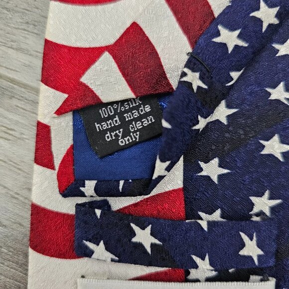 Carlos Devenezia Silk Patriotic Flag Necktie - Picture 7 of 7